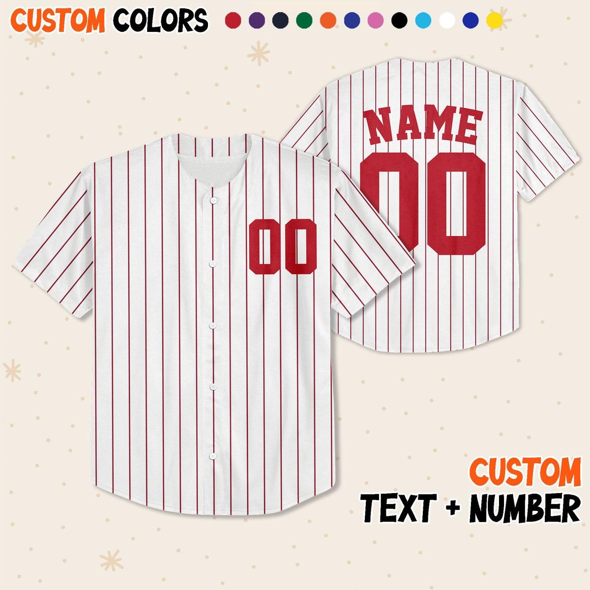 Custom Pinstripe Baseball Jersey Sports Team Baseball Jersey 3