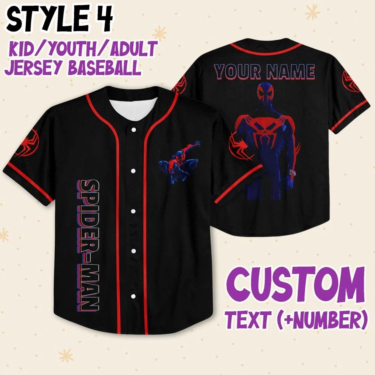 Custom Spider Man Across The Spider Verse Baseball Jersey 5