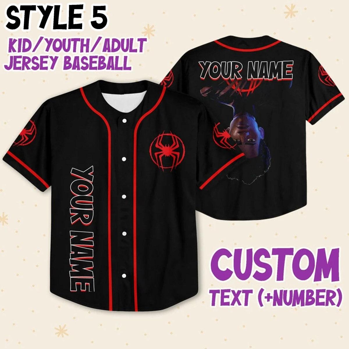 Custom Spider Man Across The Spider Verse Baseball Jersey 6