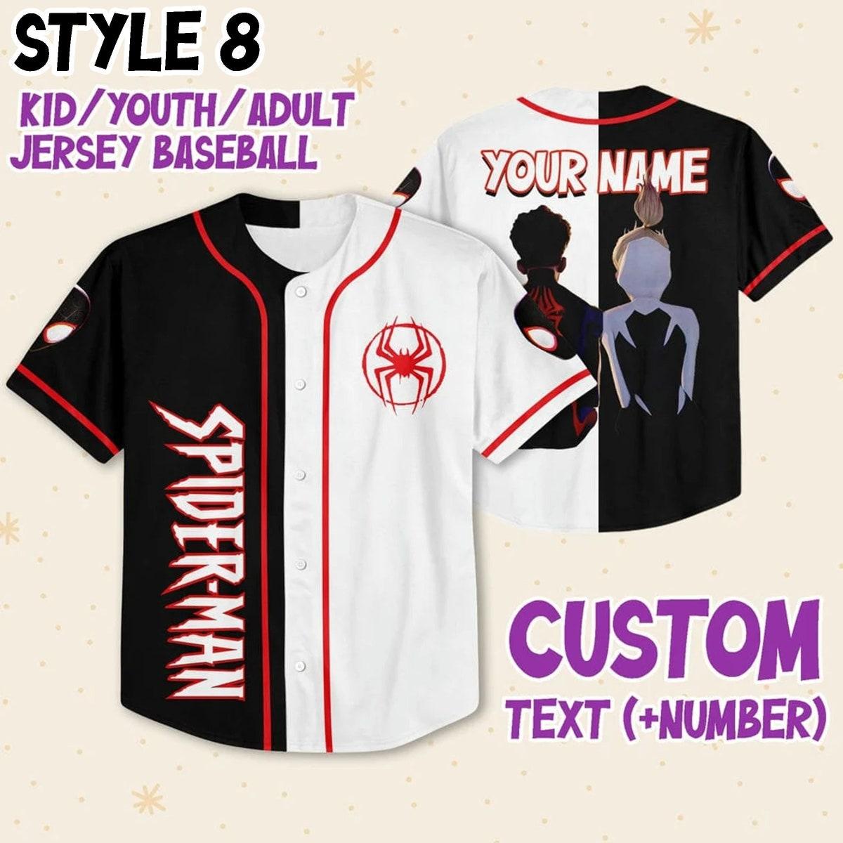 Custom Spider Man Across The Spider Verse Baseball Jersey 9