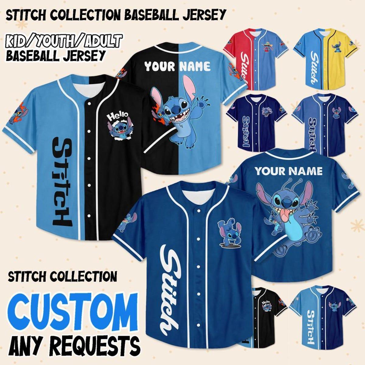 Custom Stitch Disney Baseball Jersey 1