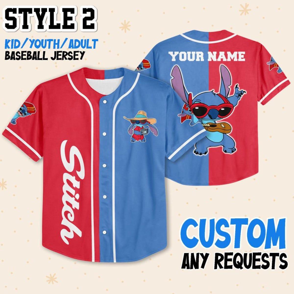 Custom Stitch Disney Baseball Jersey 3