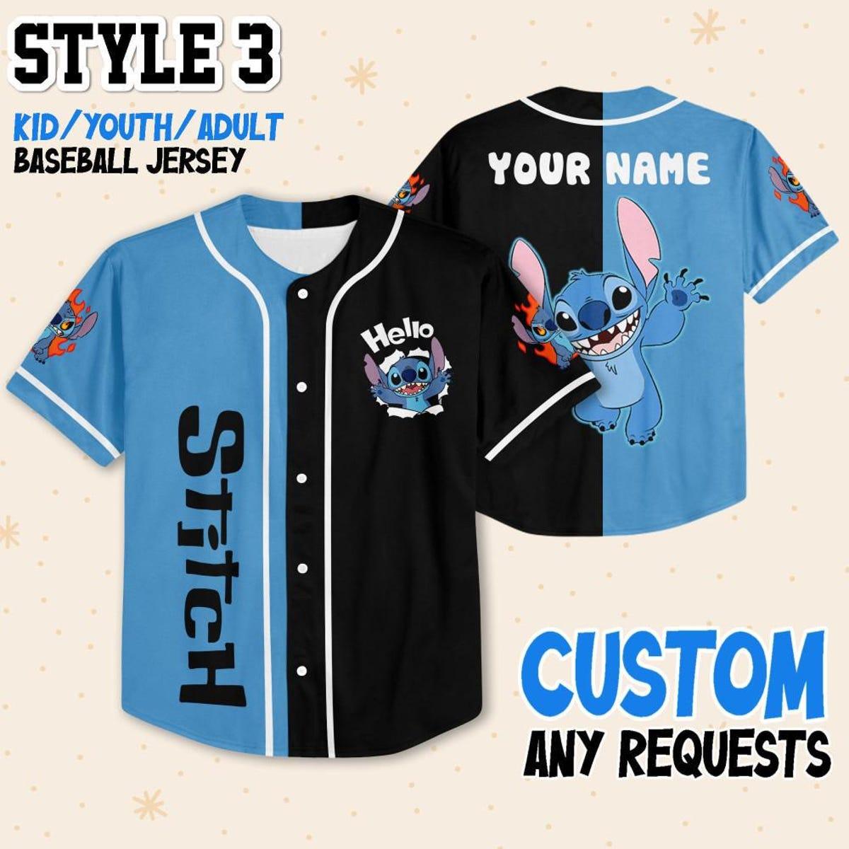 Custom Stitch Disney Baseball Jersey 4