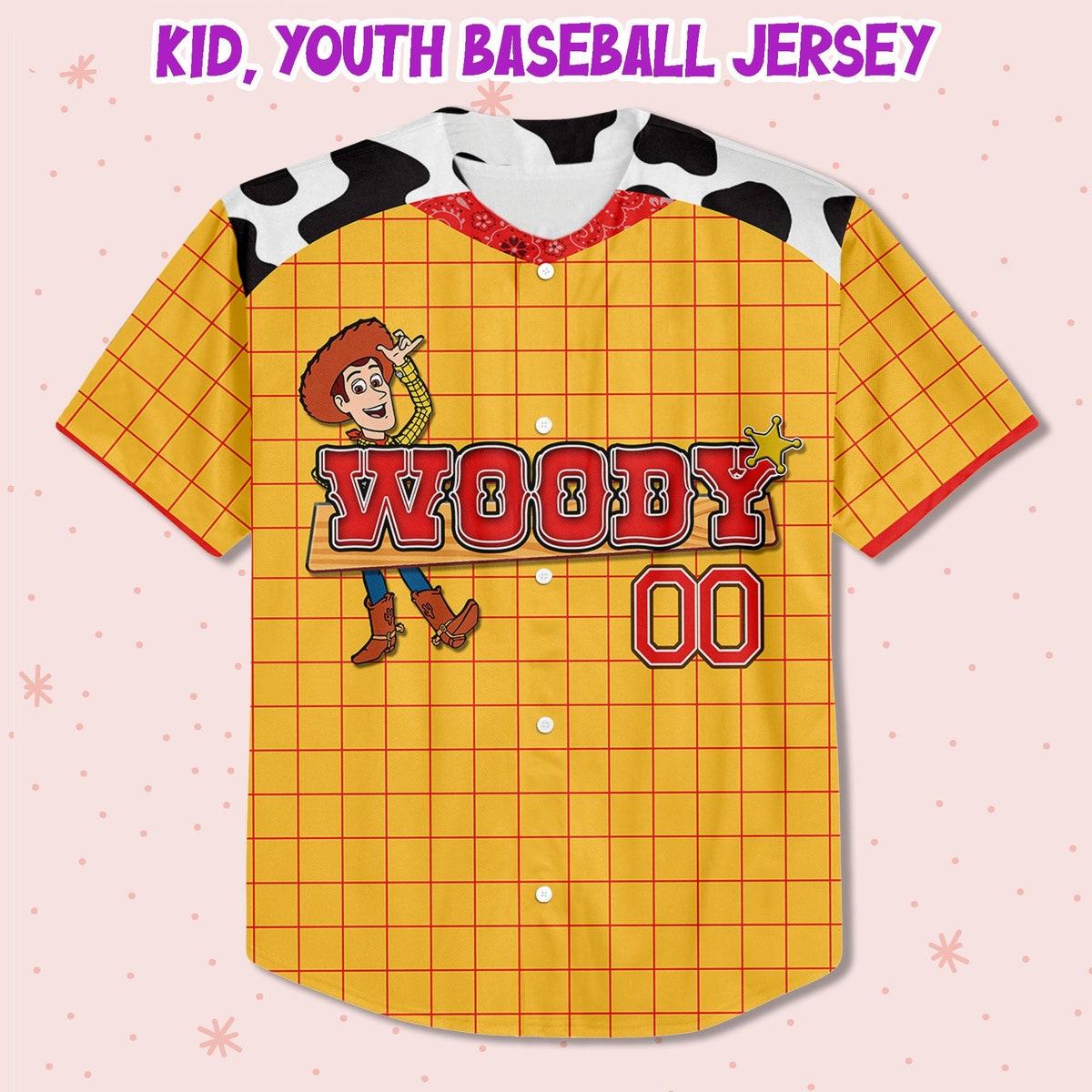 Custom Toy Story Woody Fun Baseball Jersey 2