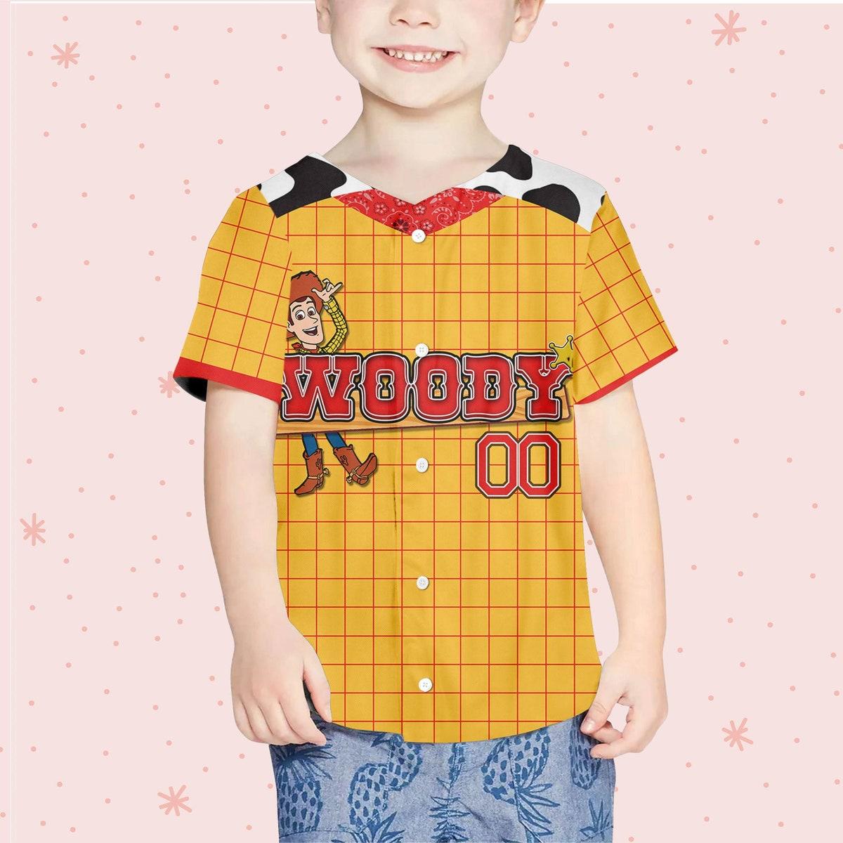 Custom Toy Story Woody Fun Baseball Jersey 4