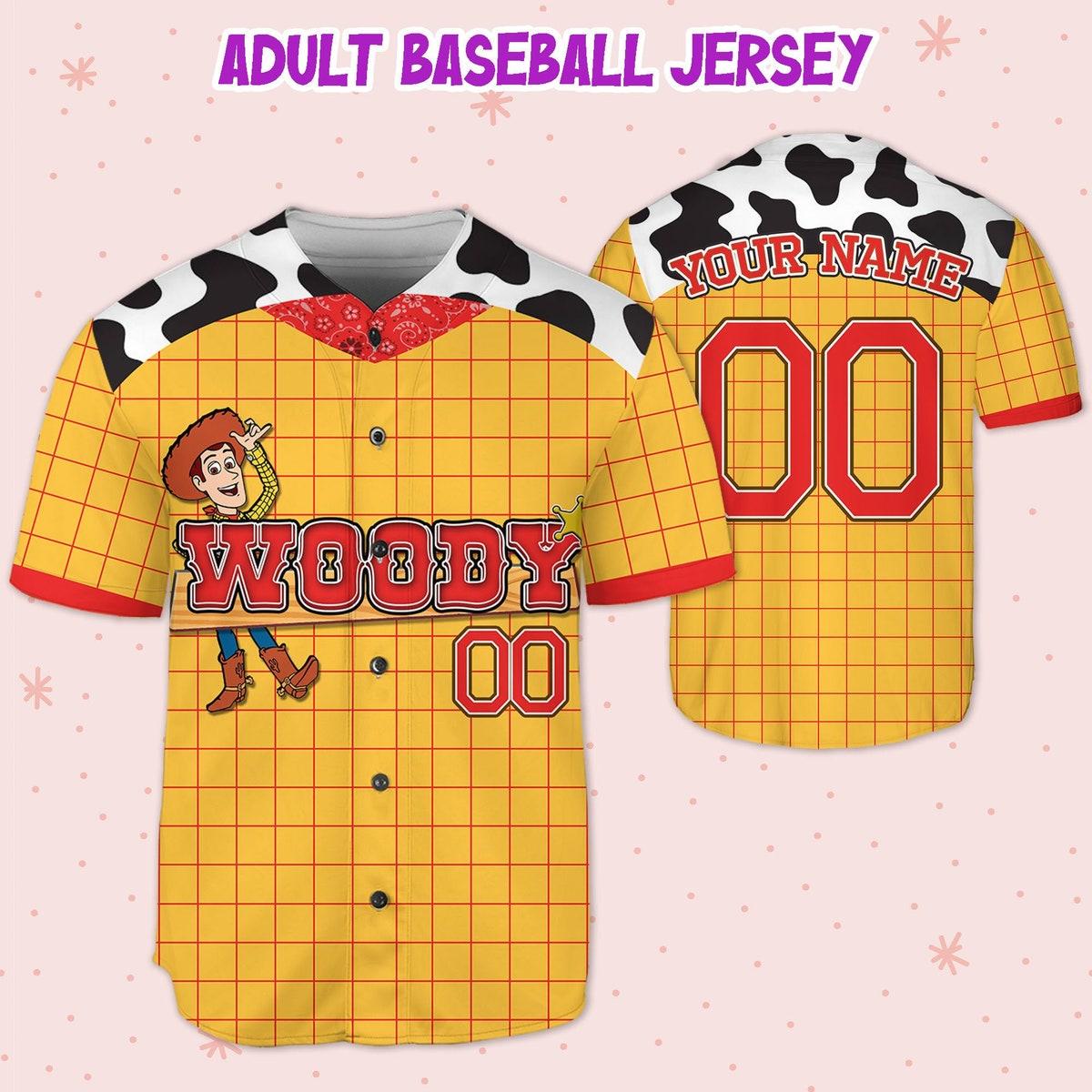 Custom Toy Story Woody Fun Baseball Jersey 5