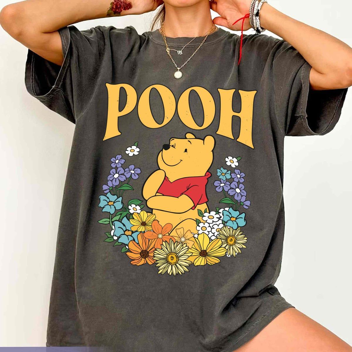 Custom Vintage 70s Floral Disney Winnie The Pooh Personalized Shirt 2