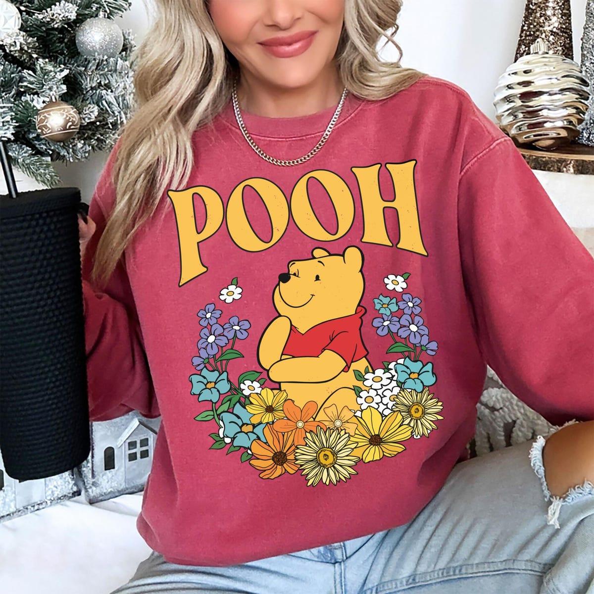 Custom Vintage 70s Floral Disney Winnie The Pooh Personalized Shirt 6