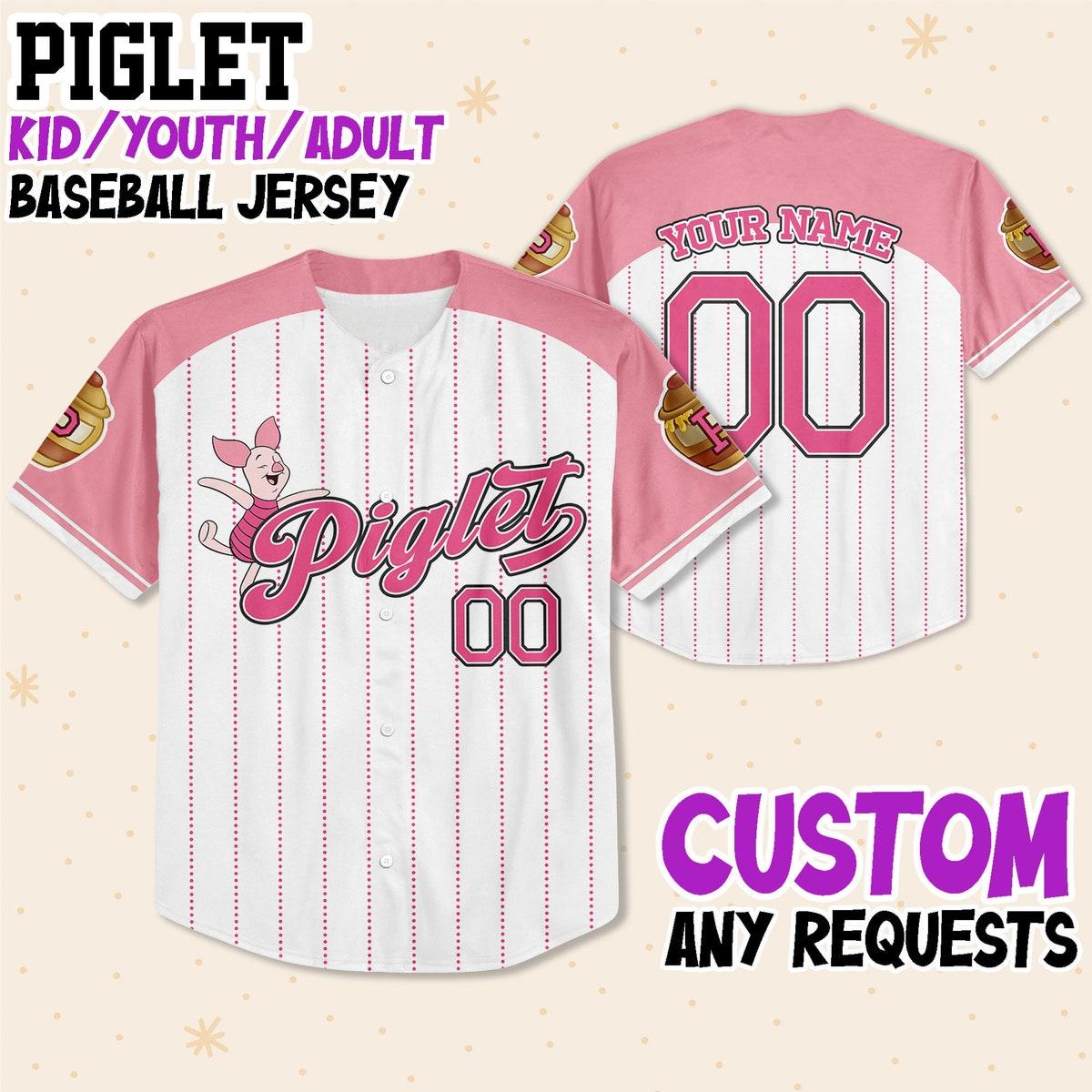 Custom Winnie The Pooh Collection Baseball Jersey 4