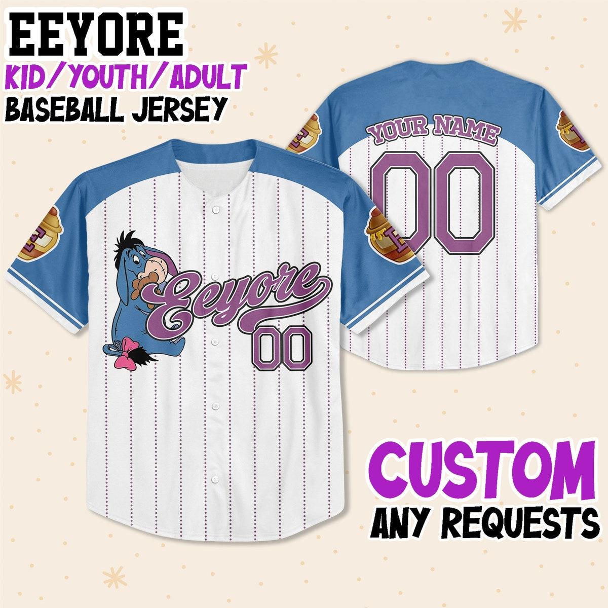 Custom Winnie The Pooh Collection Baseball Jersey 5