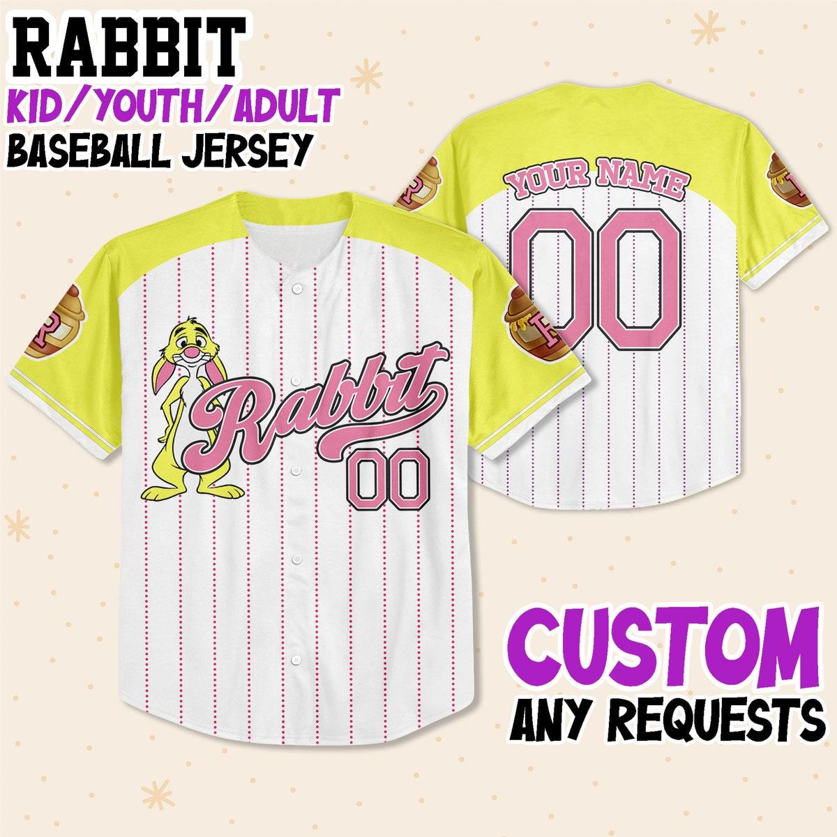 Custom Winnie The Pooh Collection Baseball Jersey 6