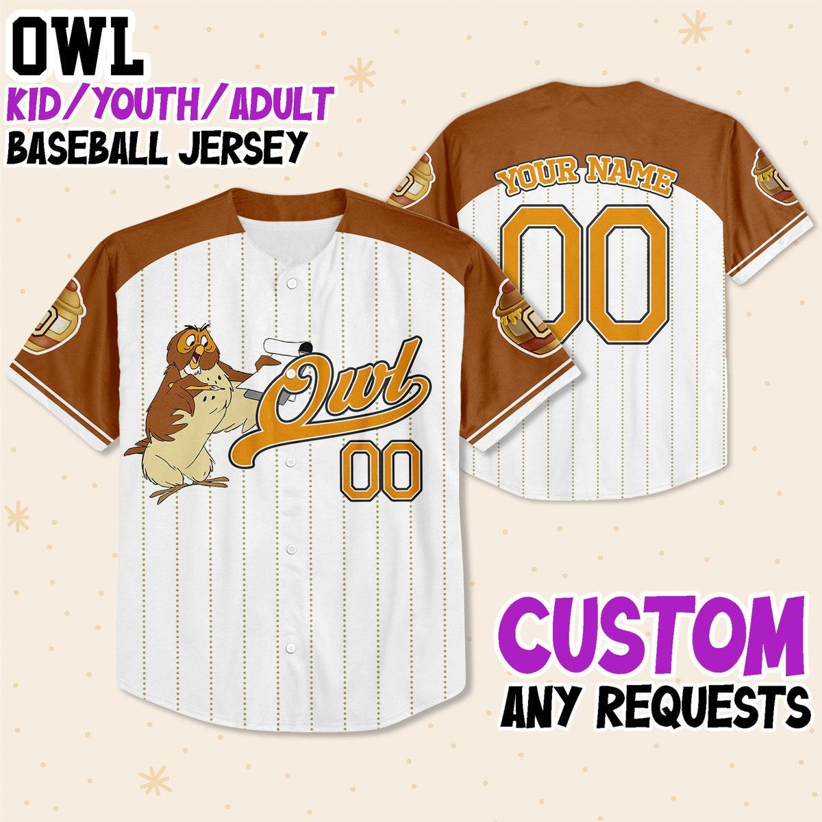 Custom Winnie The Pooh Collection Baseball Jersey 8