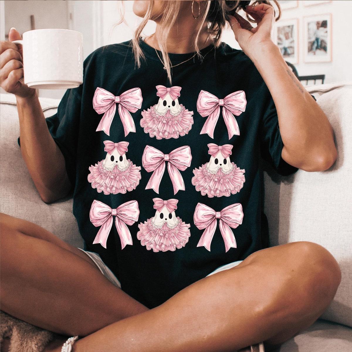 Cute Ghost Pink Halloween Shirt 1