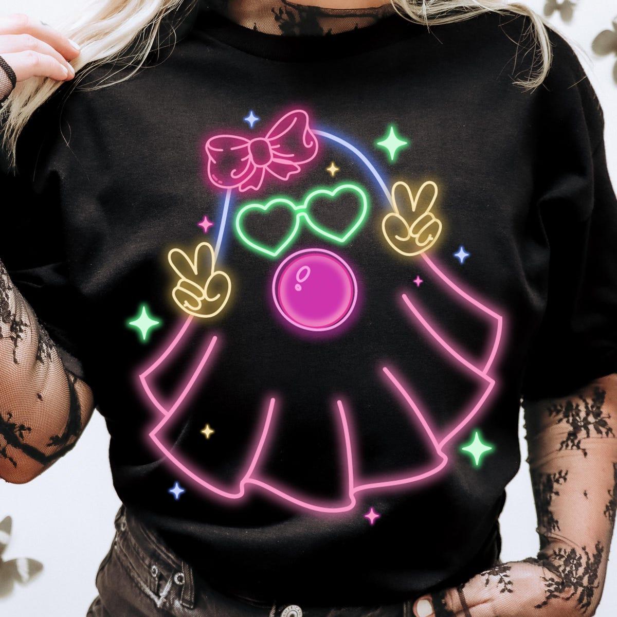 Cute Girly Ghost Blowing Bubble Shirt 1