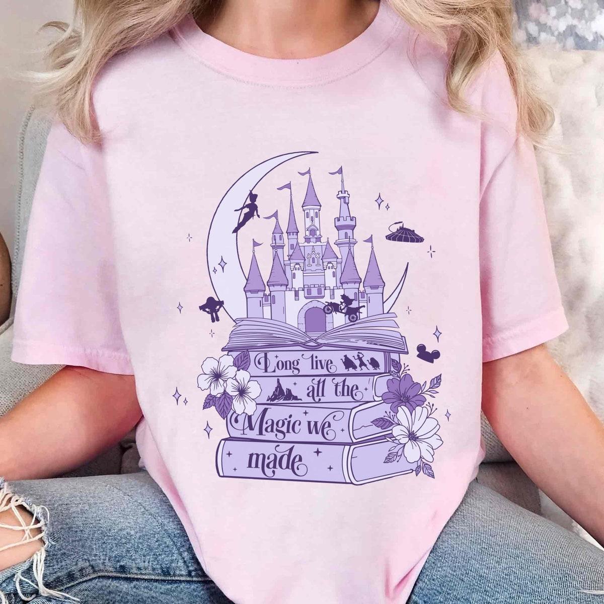 Disney Castle Book Floral Long Live All The Magic We Made Shirt 1