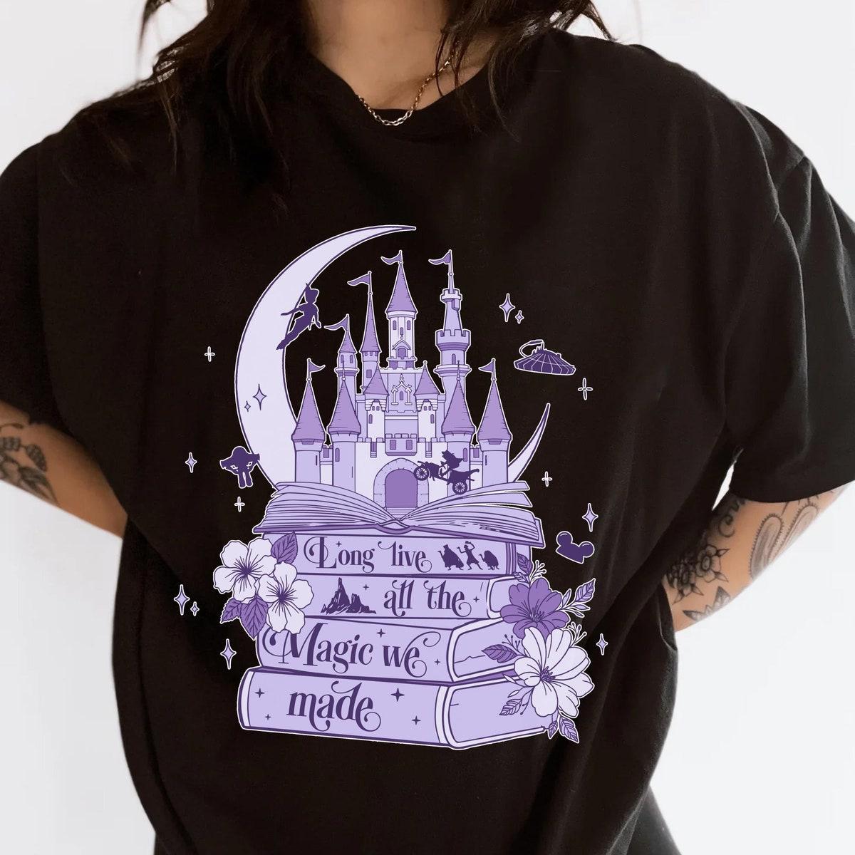 Disney Castle Book Floral Long Live All The Magic We Made Shirt 2