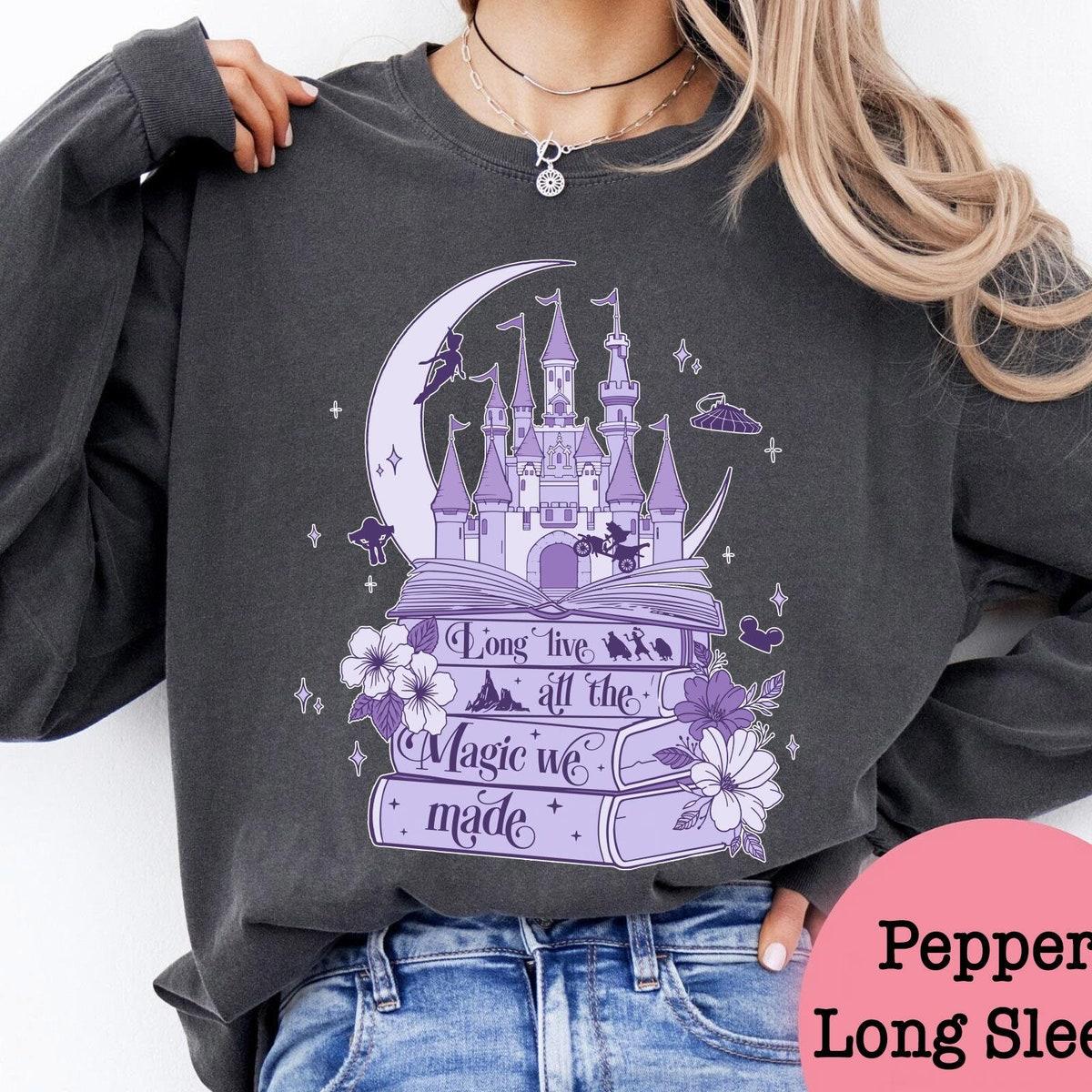 Disney Castle Book Floral Long Live All The Magic We Made Shirt 4