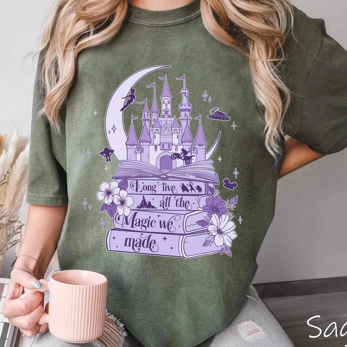 Disney Castle Book Floral Long Live All The Magic We Made Shirt 5