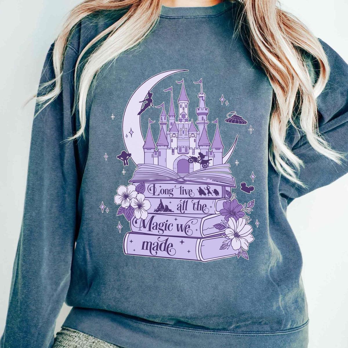 Disney Castle Book Floral Long Live All The Magic We Made Shirt 6