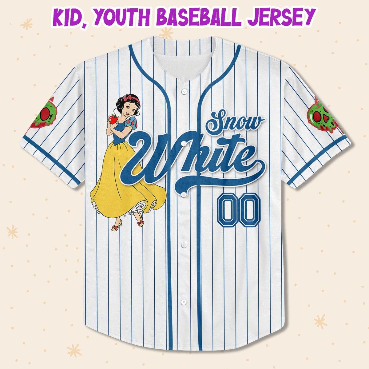 Disney Princess Snow White Simple Custom Name Baseball Jersey 2