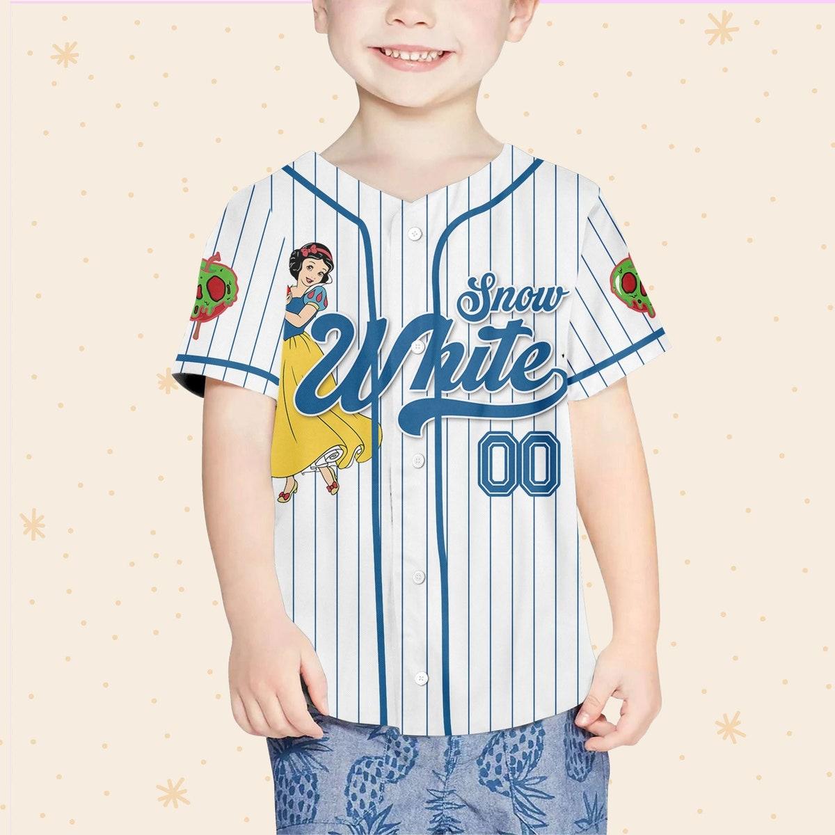 Disney Princess Snow White Simple Custom Name Baseball Jersey 4