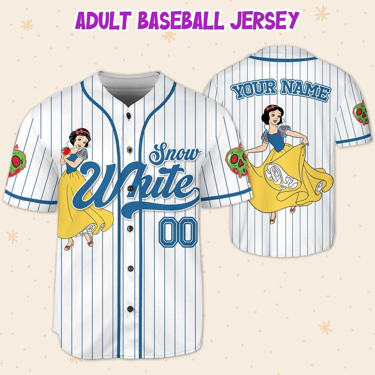 Disney Princess Snow White Simple Custom Name Baseball Jersey 5