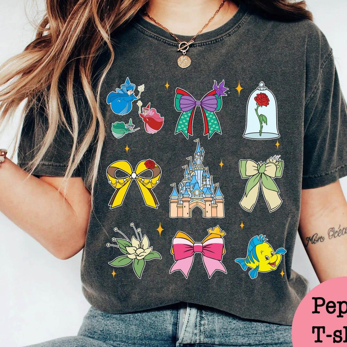 Disney Princess Things Fairy Godmother Enchanted Rose Castle Flounder Shirt 1