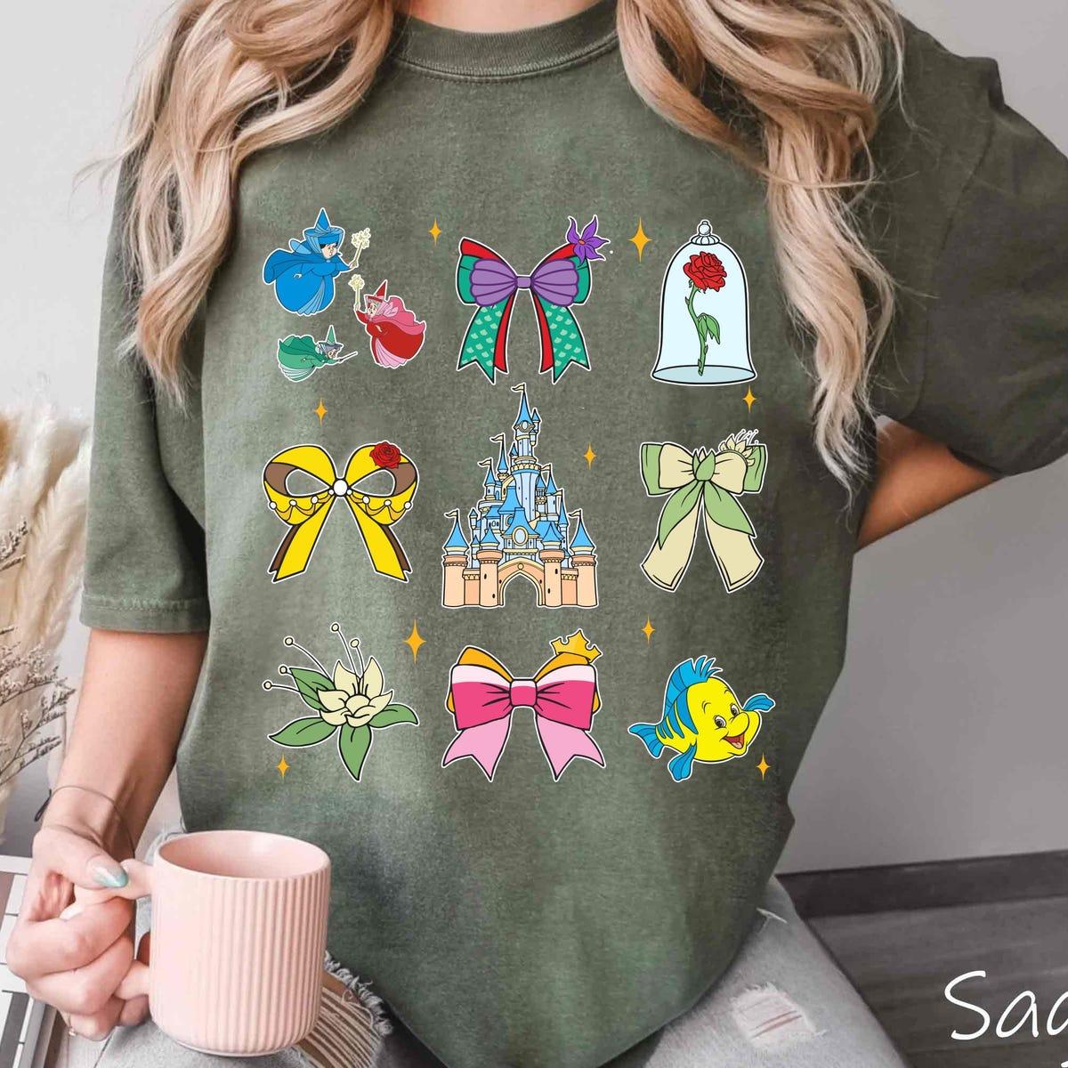 Disney Princess Things Fairy Godmother Enchanted Rose Castle Flounder Shirt 3