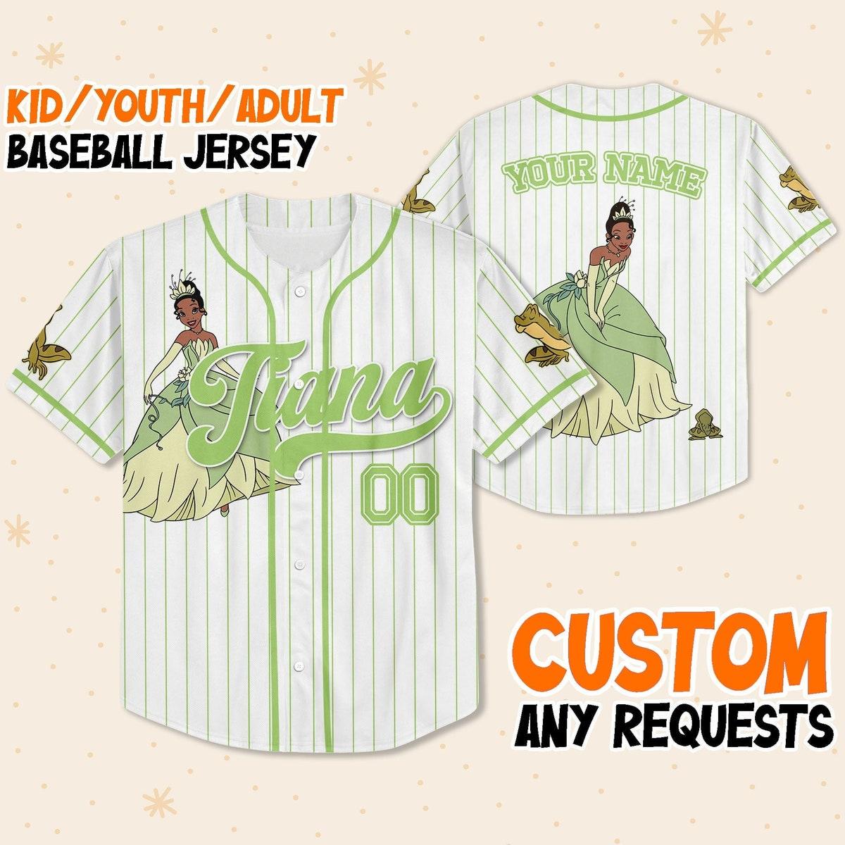 Disney Princess Tiana Princess And The Frog Simple Custom Baseball Jersey 1