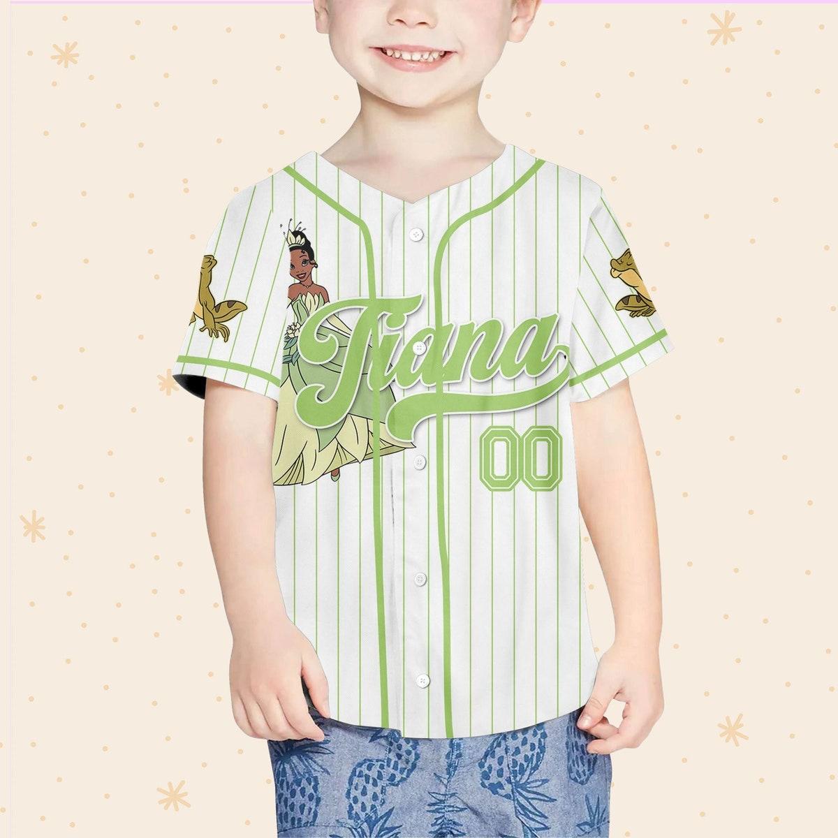 Disney Princess Tiana Princess And The Frog Simple Custom Baseball Jersey 4