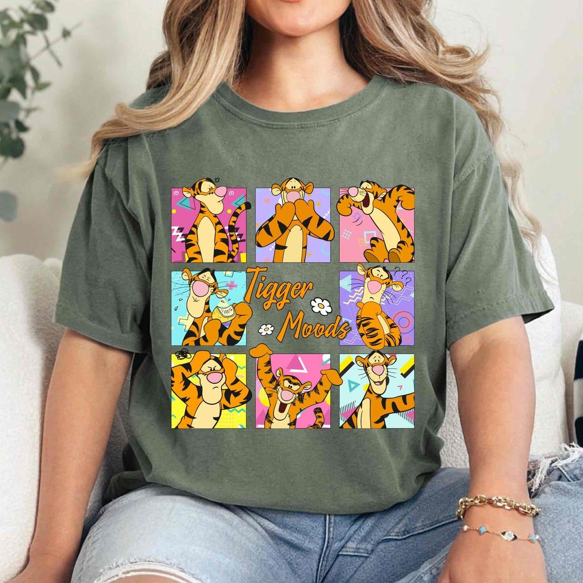 Disney Retro 90s Tigger Moods Winnie The Pooh And Friends Shirt 1