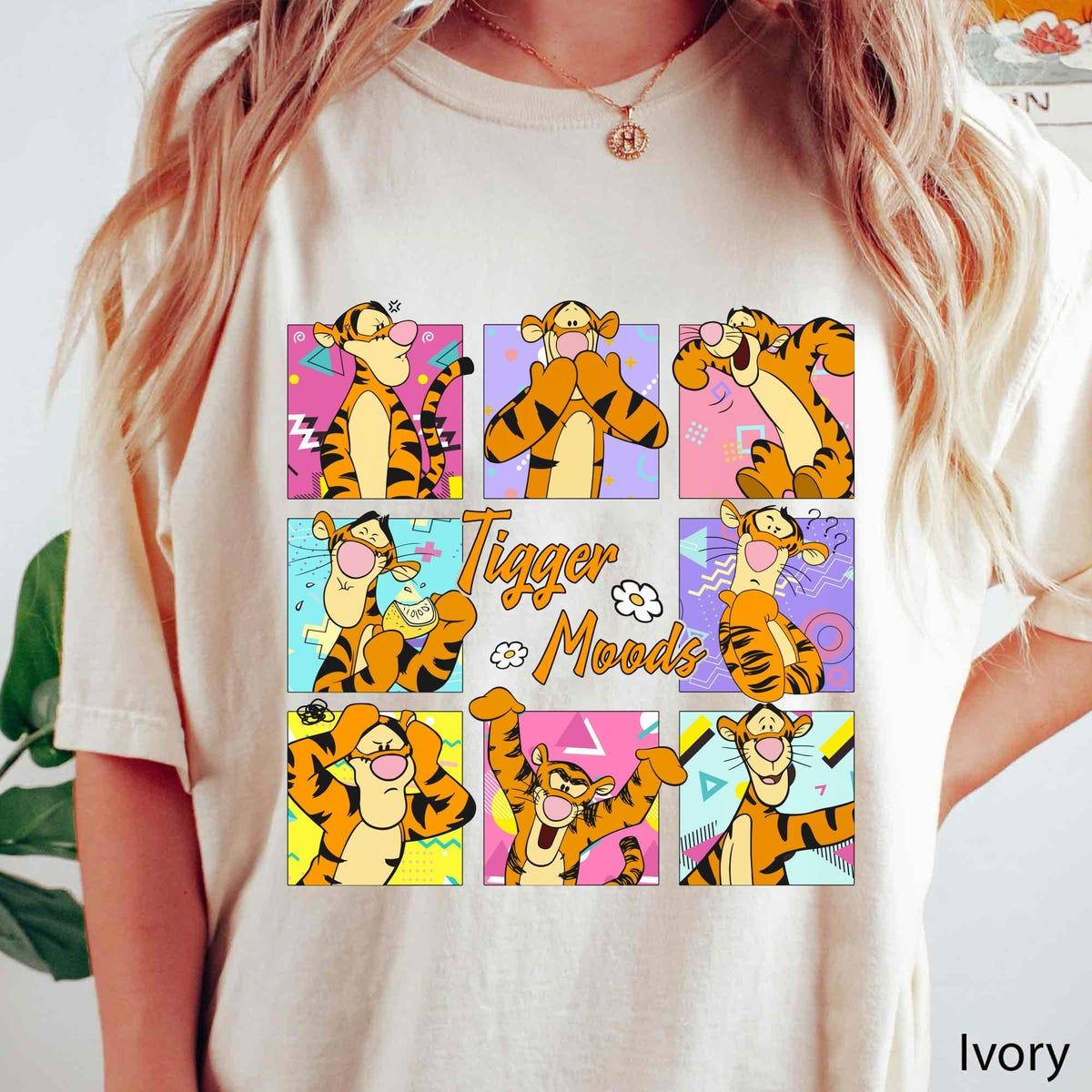 Disney Retro 90s Tigger Moods Winnie The Pooh And Friends Shirt 2