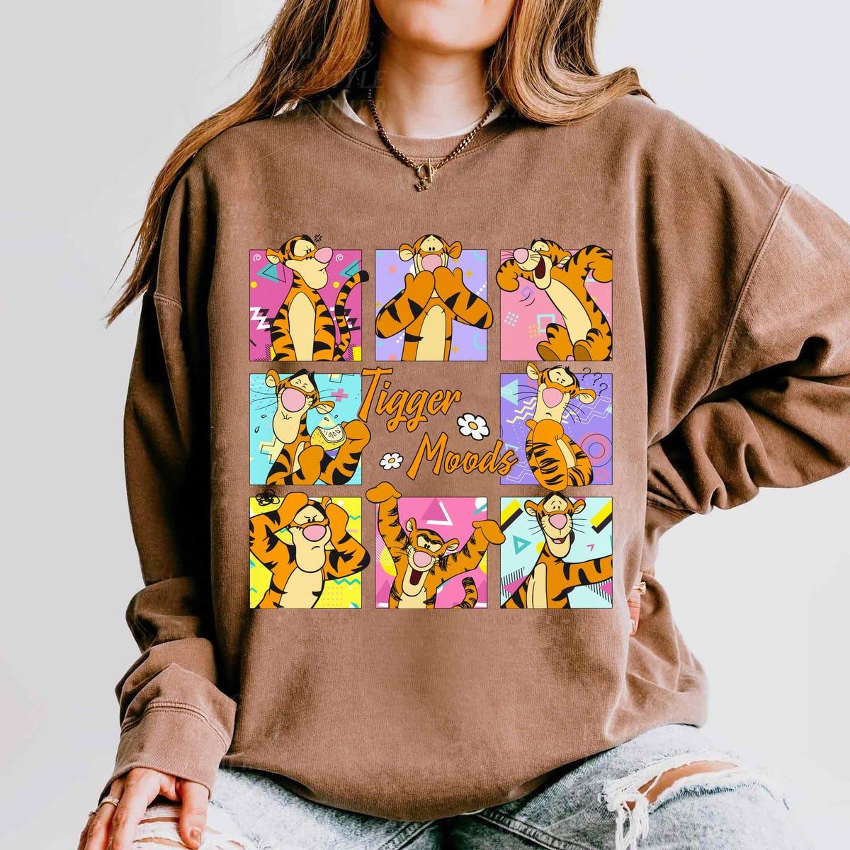 Disney Retro 90s Tigger Moods Winnie The Pooh And Friends Shirt 4