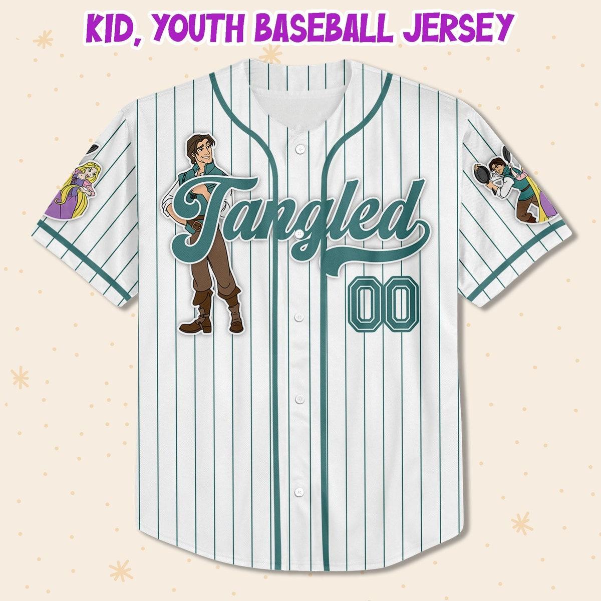 Disney Tangled Flynn Rider Custom Name Baseball Jersey 2