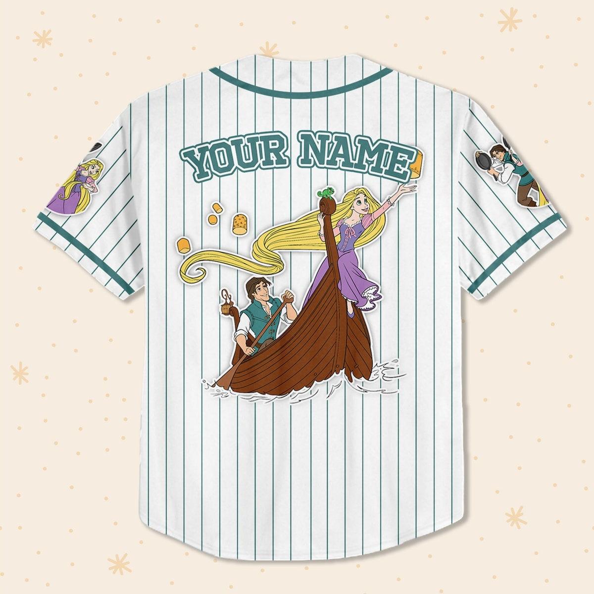 Disney Tangled Flynn Rider Custom Name Baseball Jersey 3