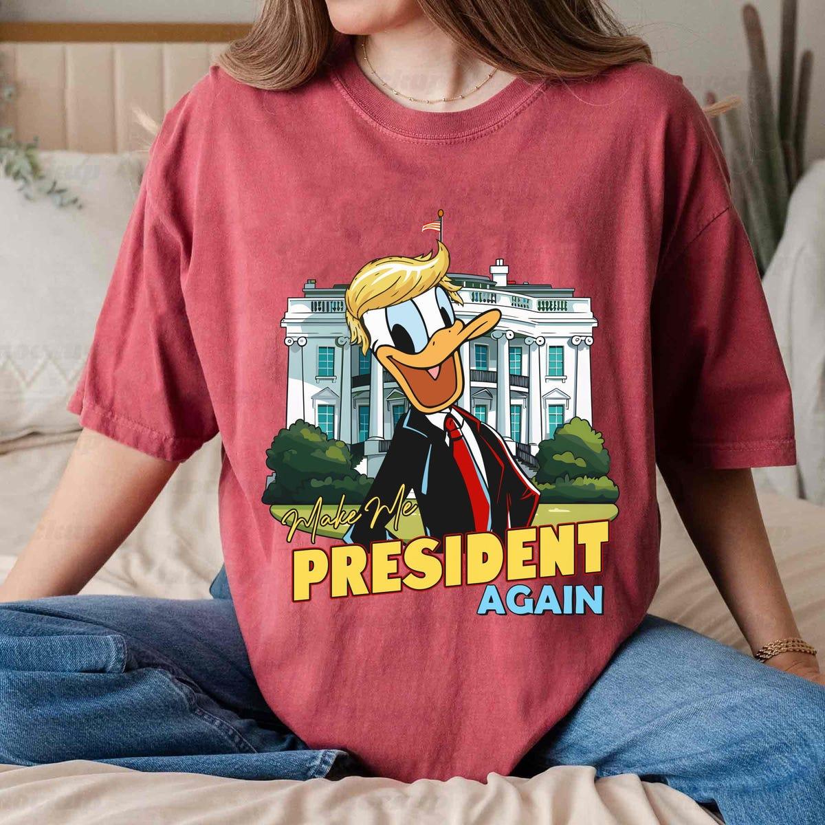 Donald Duck Make Me President Again President Election 2024 Shirt 3