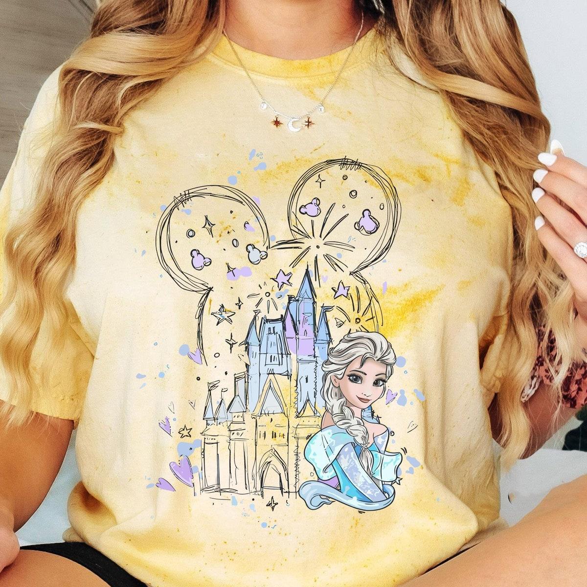 Elsa Portrait Magic Castle Mickey Ears Blast Shirt 1