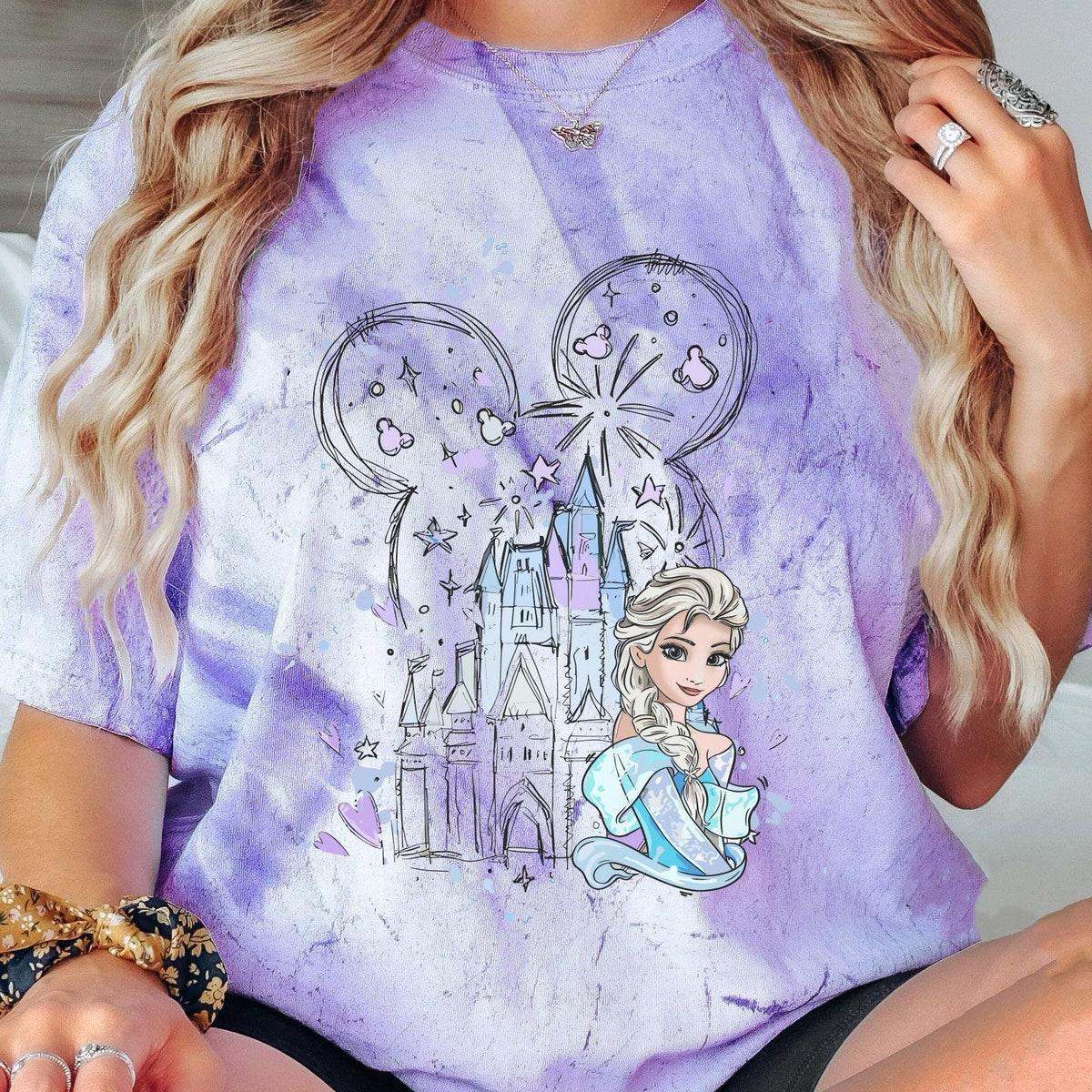 Elsa Portrait Magic Castle Mickey Ears Blast Shirt 5