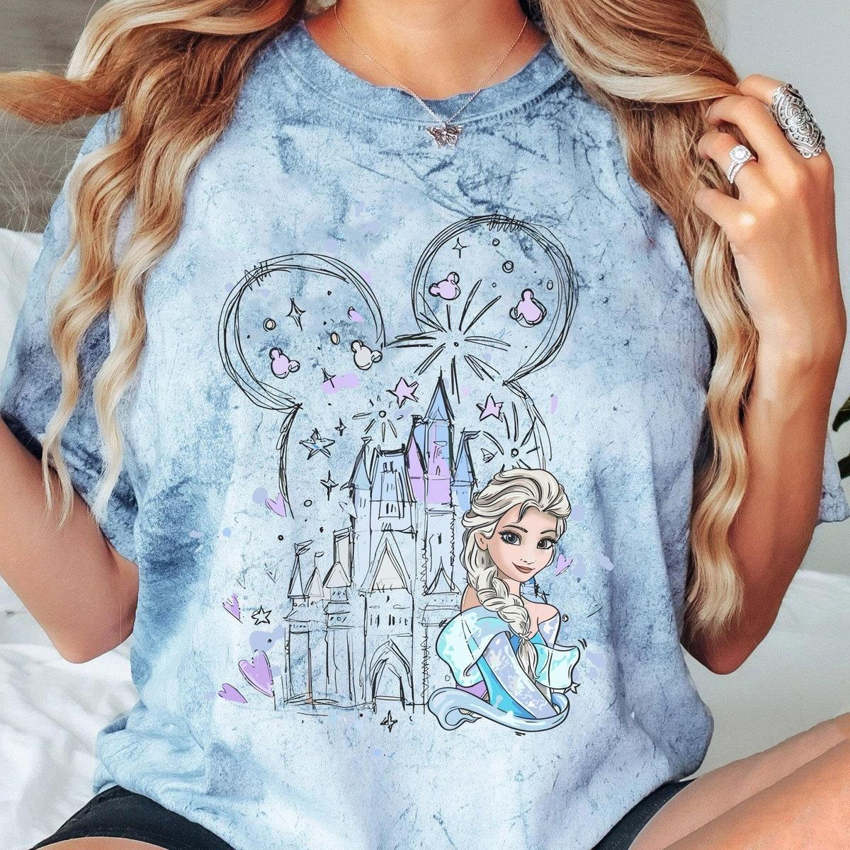 Elsa Portrait Magic Castle Mickey Ears Blast Shirt 6