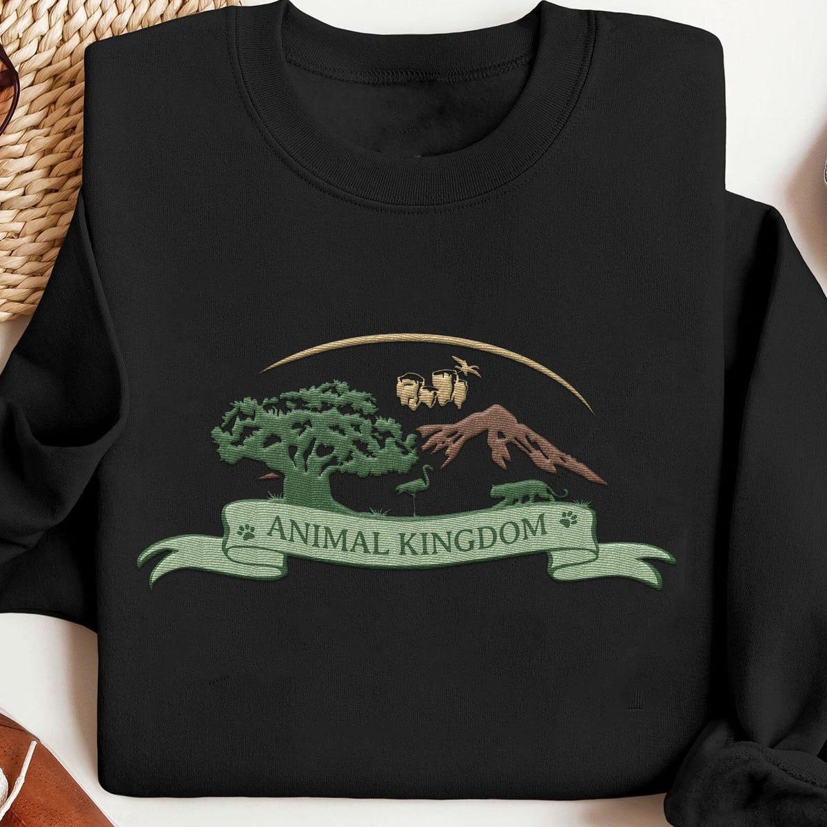 Embroidered Animal Kingdom Disney Safari Mode Embroidery Sweatshirt 1