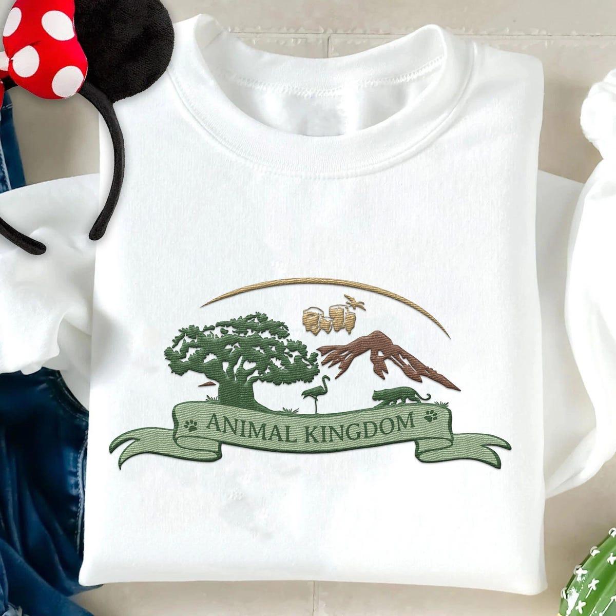 Embroidered Animal Kingdom Disney Safari Mode Embroidery Sweatshirt 2