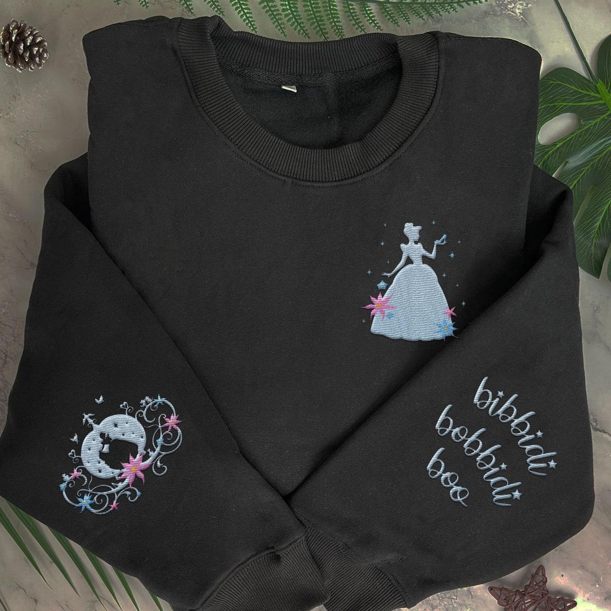 Embroidered Cinderella Carriage Floral Bibbidi Bobbidi Boo Sweatshirt 1