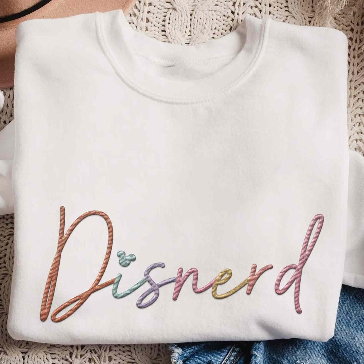 Embroidered Disnerd Vintage Cute Disney Embroidery Sweater 2