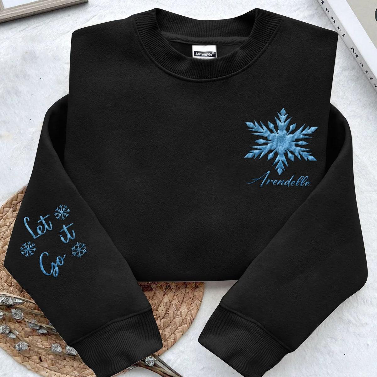 Embroidered Frozen Arendelle Let It Go Sweatshirt 1