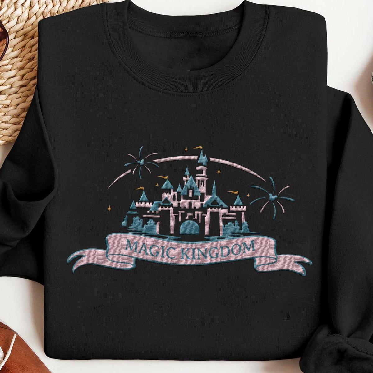 Embroidered Magic Kingdom Disney Castle Embroidery Sweatshirt 1