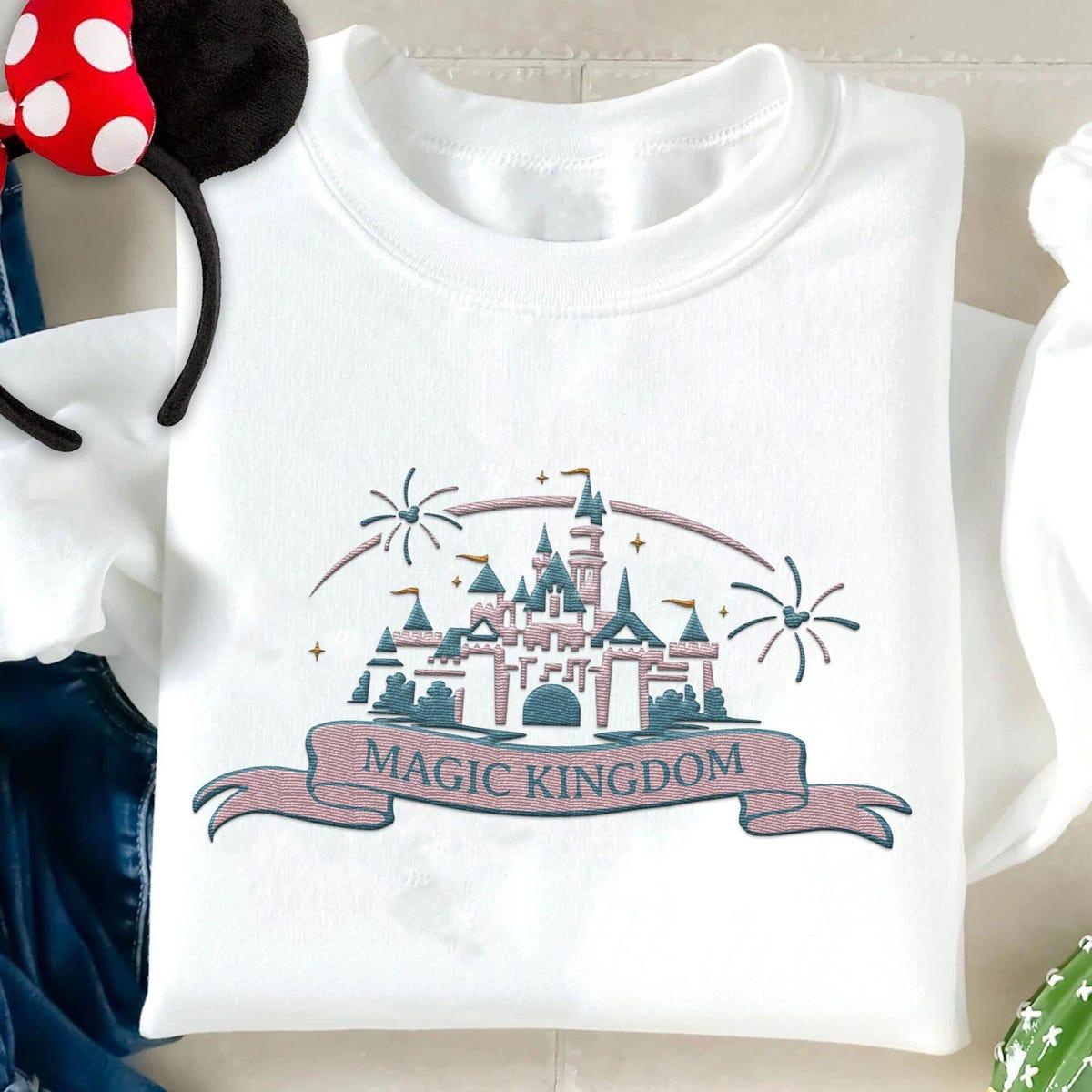 Embroidered Magic Kingdom Disney Castle Embroidery Sweatshirt 2