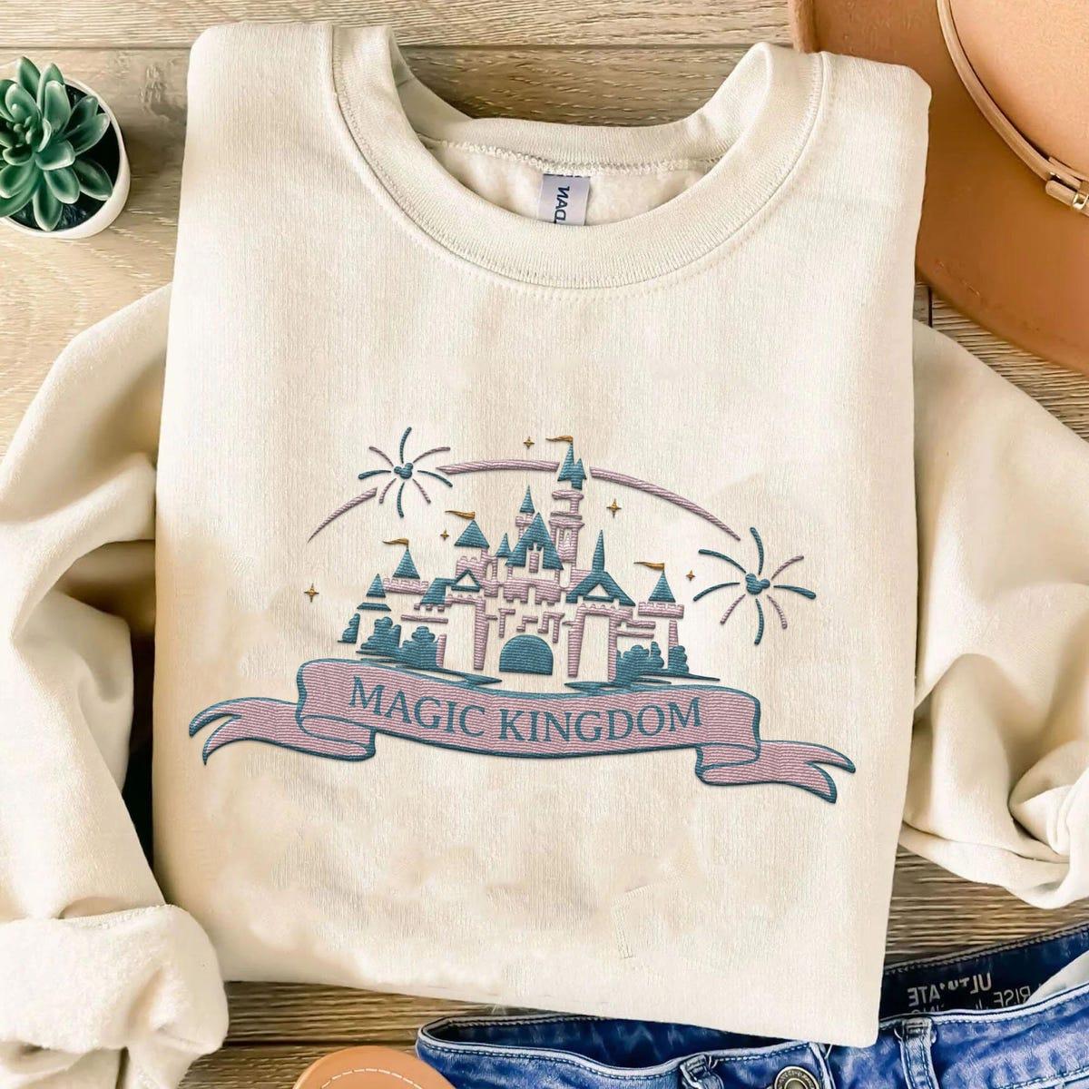 Embroidered Magic Kingdom Disney Castle Embroidery Sweatshirt 3