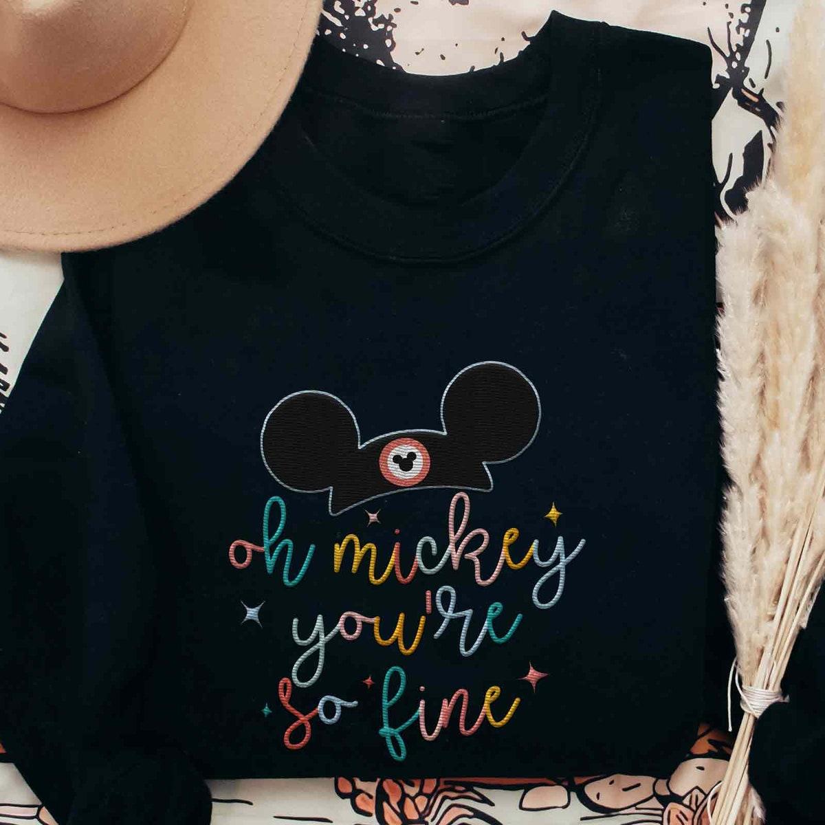 Embroidered Mickey Mouse Hat Oh Mickey You're So Fine Sweatshirt 2