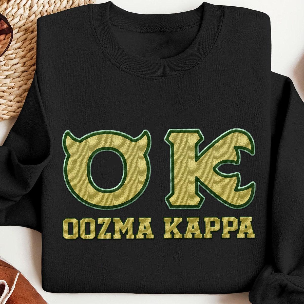 Embroidered Ok Oozma Kappa Member Monster Inc University Embroidery Sweater 1