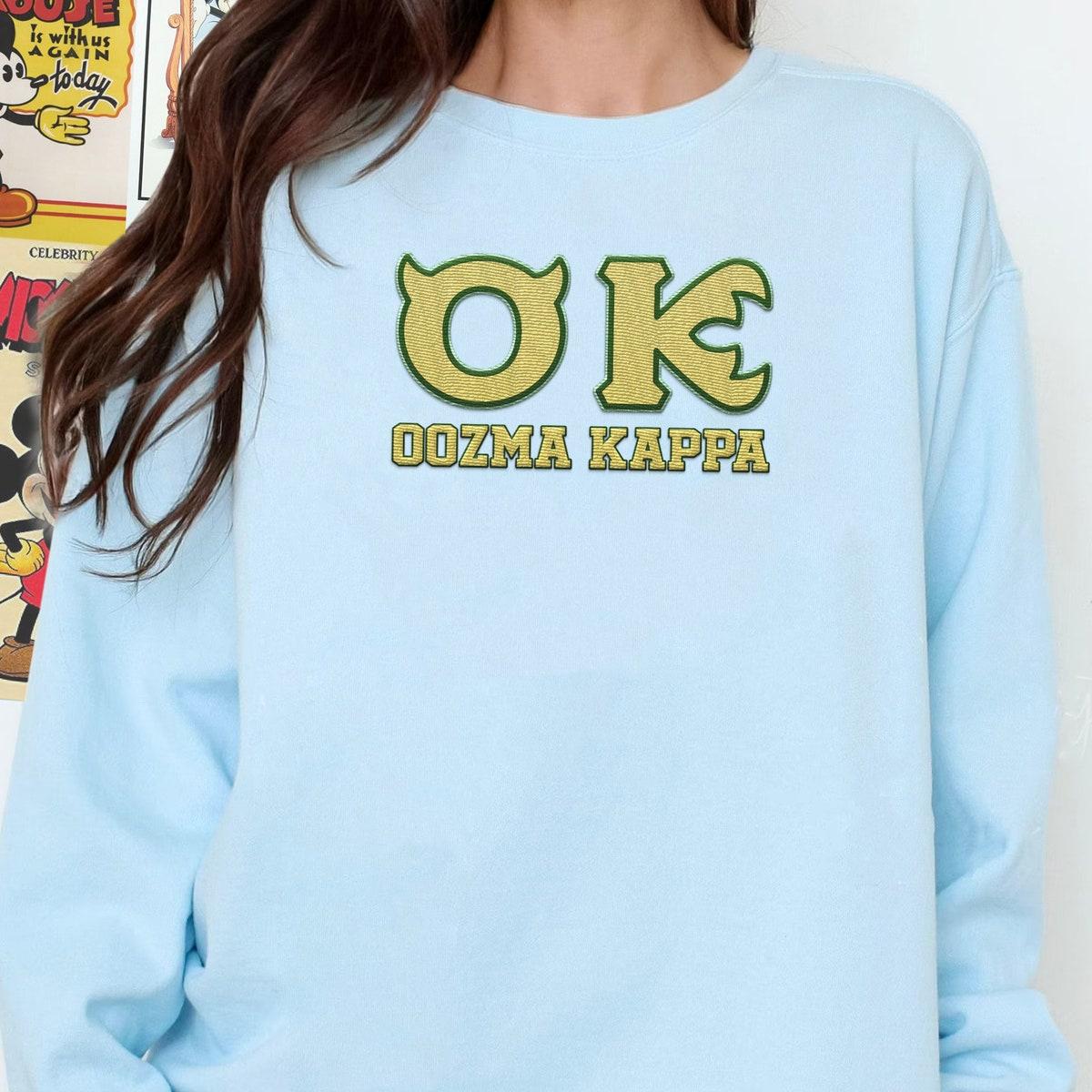 Embroidered Ok Oozma Kappa Member Monster Inc University Embroidery Sweater 4